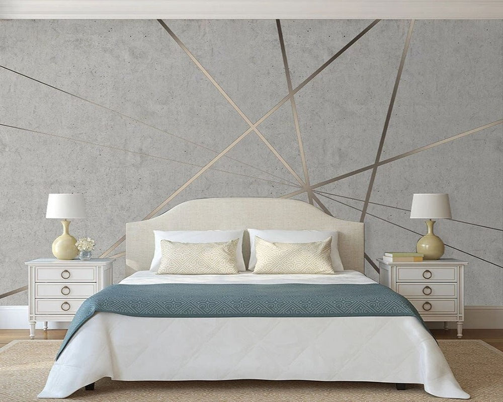 3D Wallpaper Geometric Cement